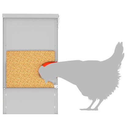 Feeder per pollo Argento 60.5 x 29 x 51 cm Acciaio zincato