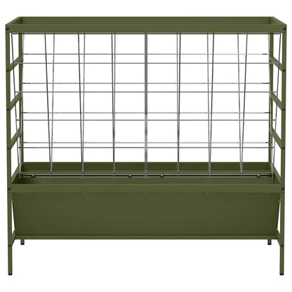 Mangiatore per Bestiame Verde oliva 100 x 60 x 90 cm