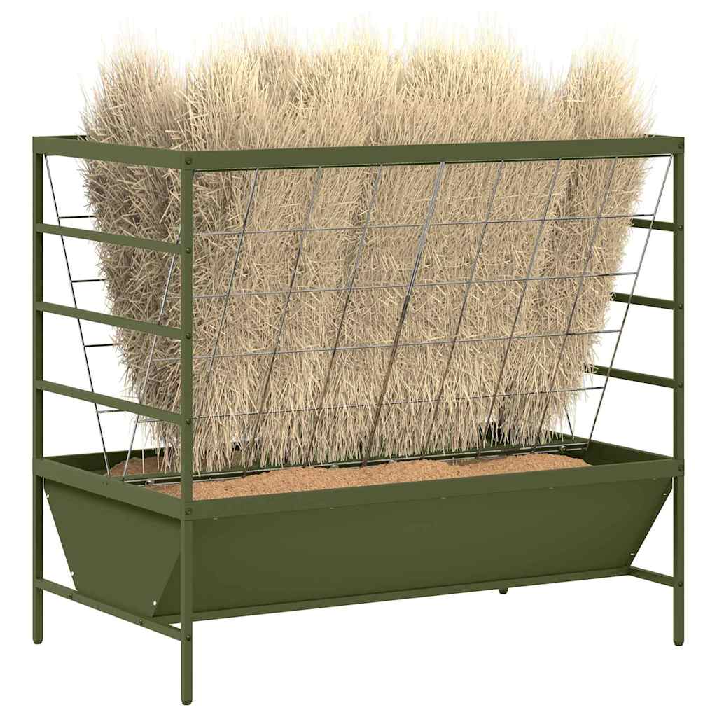 Mangiatore per Bestiame Verde oliva 100 x 60 x 90 cm
