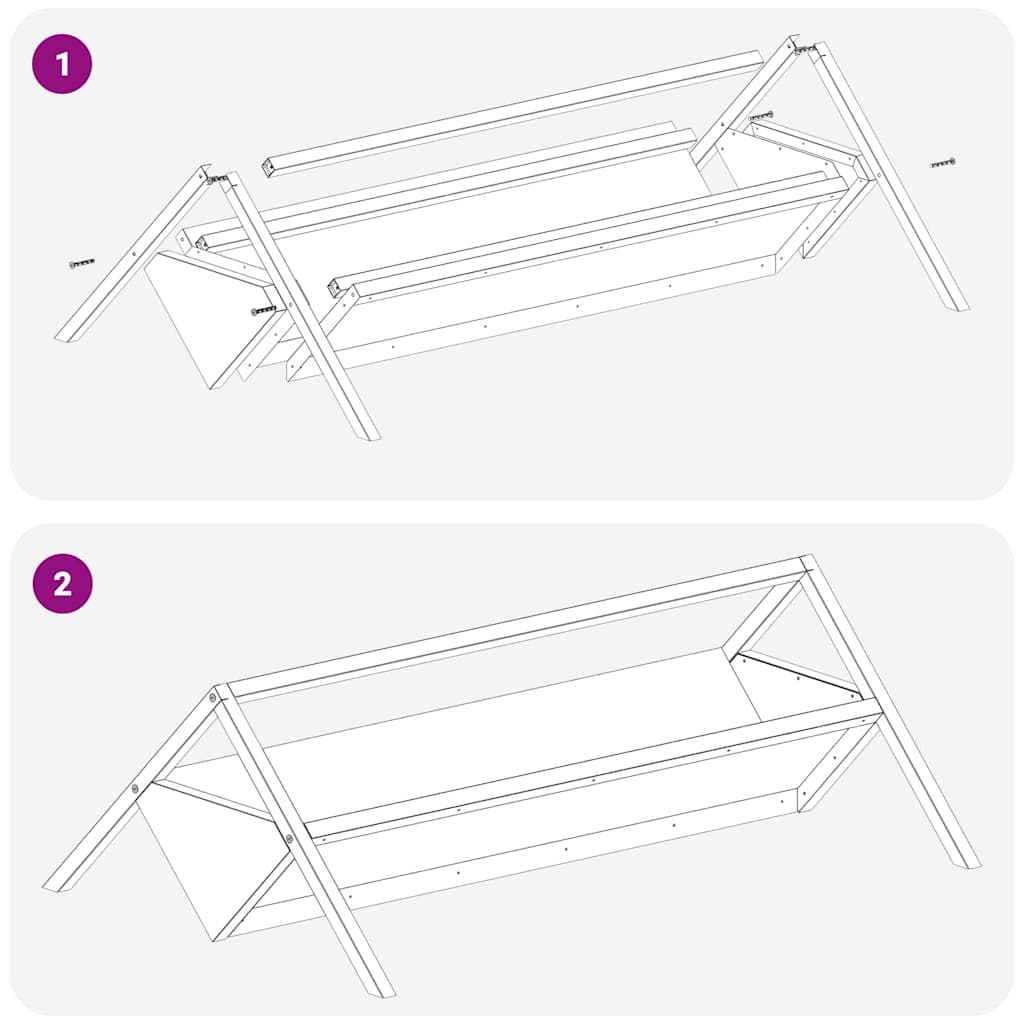 Abbeveratoio per bestiame Nero 111 x 76 x 38 cm