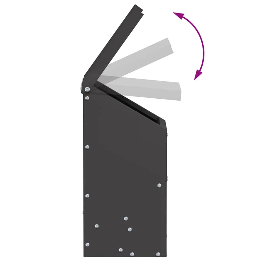 Feeder per pollo Nero 21 x 16 x 33 cm Acciaio laminato a freddo