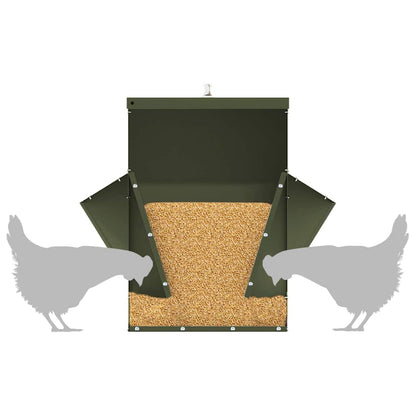 Feeder per pollo Verde oliva 40,5 x 45 x 41 cm