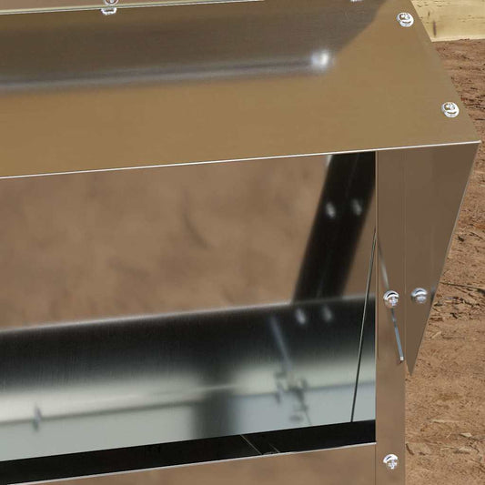 Feeder per pollo Argento 40,5 x 45 x 41 cm Acciaio zincato