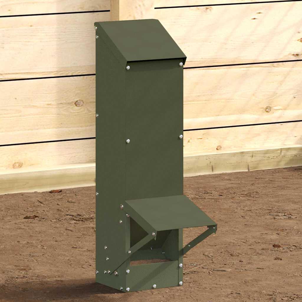 Feeder per pollo Verde oliva 13 x 12 x 51 cm
