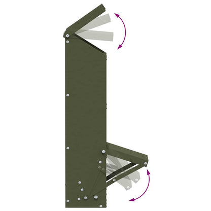 Feeder per pollo Verde oliva 13 x 12 x 51 cm