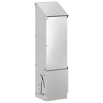 Feeder per pollo Argento 13 x 12 x 51 cm Acciaio zincato