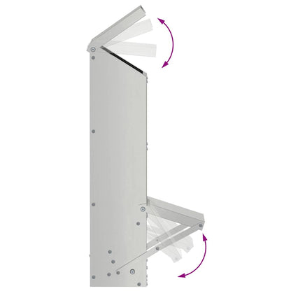 Feeder per pollo Argento 13 x 12 x 51 cm Acciaio zincato