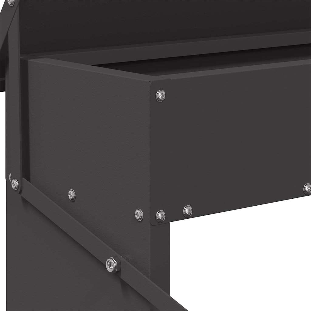 Mangiatore a Pedale per Pollo Nero 48,5 x 39,5 x 19 cm