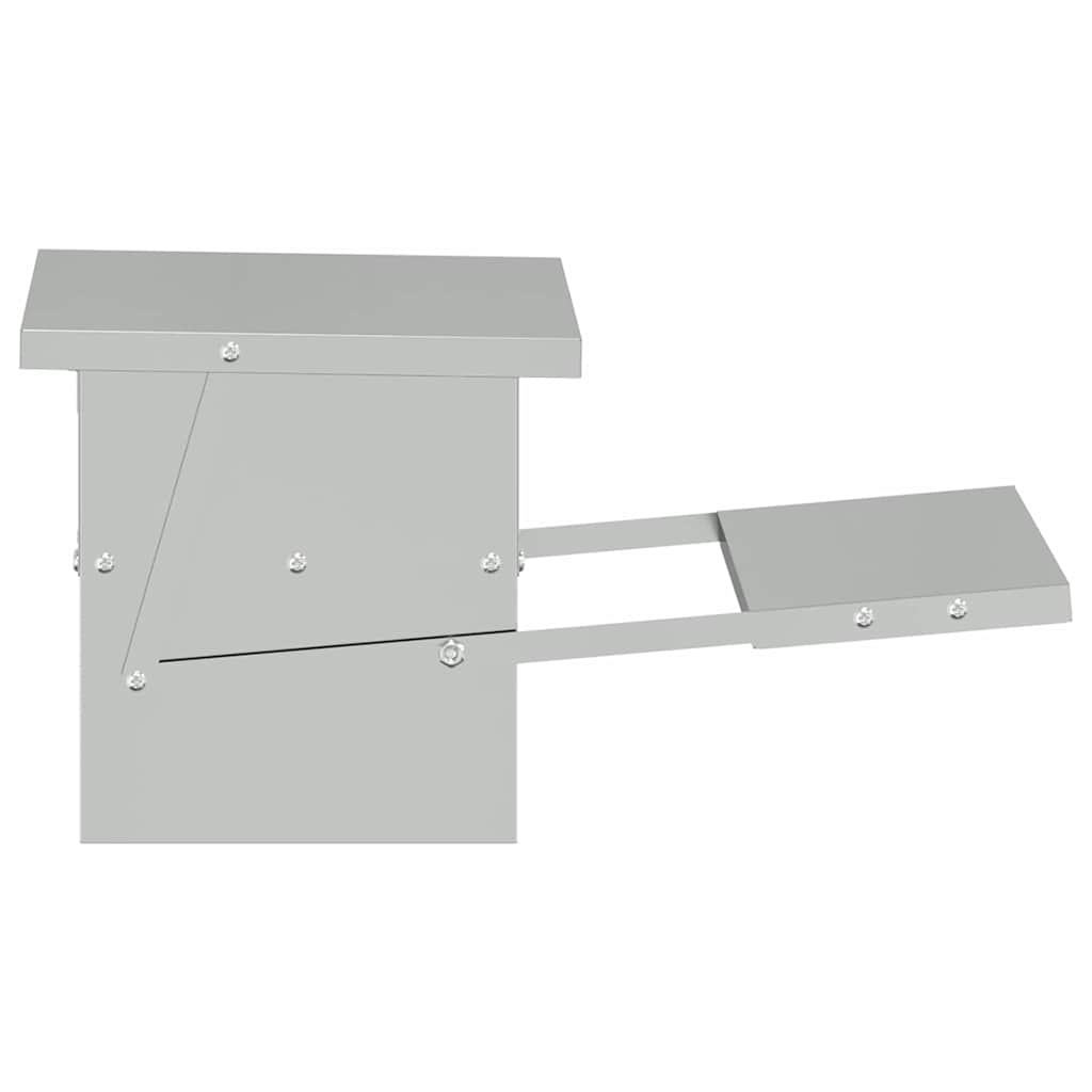 Mangiatore a Pedale per Pollo Argento 48,5 x 39,5 x 19 cm