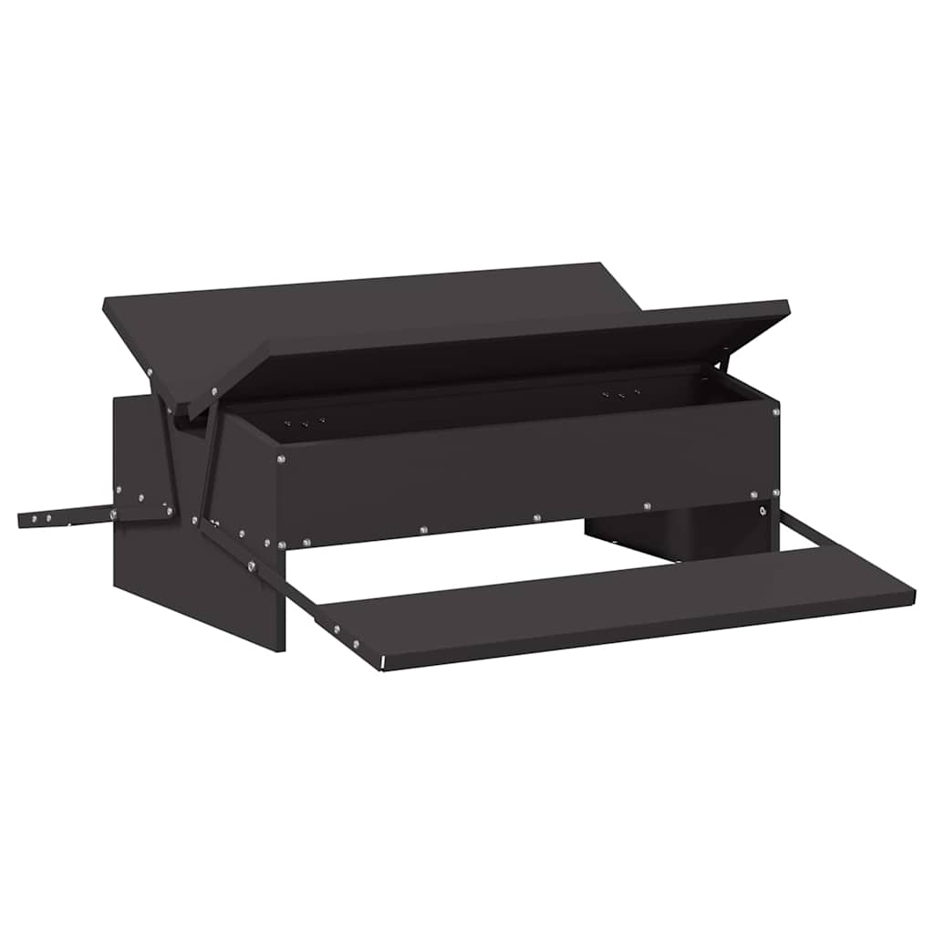 Mangiatore a Pedale per Pollo Nero 75 x 53 x 20,5 cm