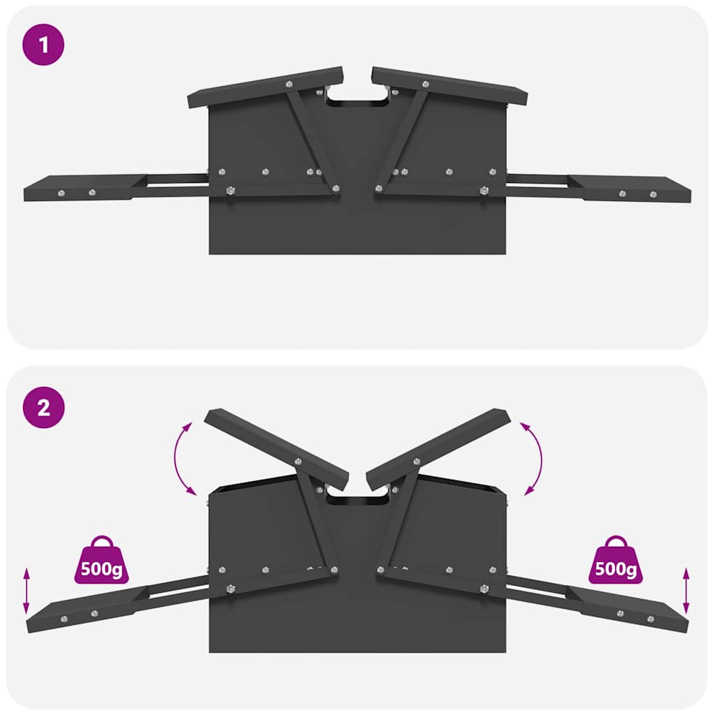 Mangiatore a Pedale per Pollo Nero 75 x 53 x 20,5 cm | homemem39