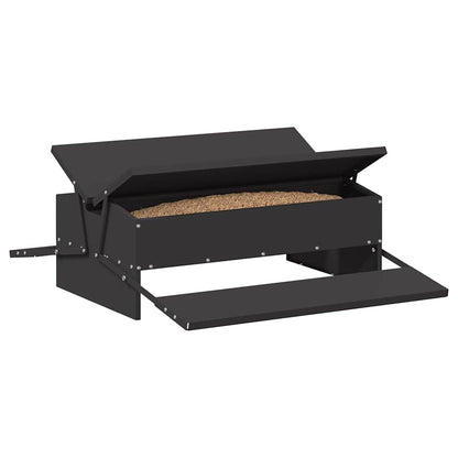 Mangiatore a Pedale per Pollo Nero 75 x 53 x 20,5 cm