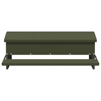 Mangiatore a Pedale per Pollo Verde oliva 75 x 53 x 20,5 cm