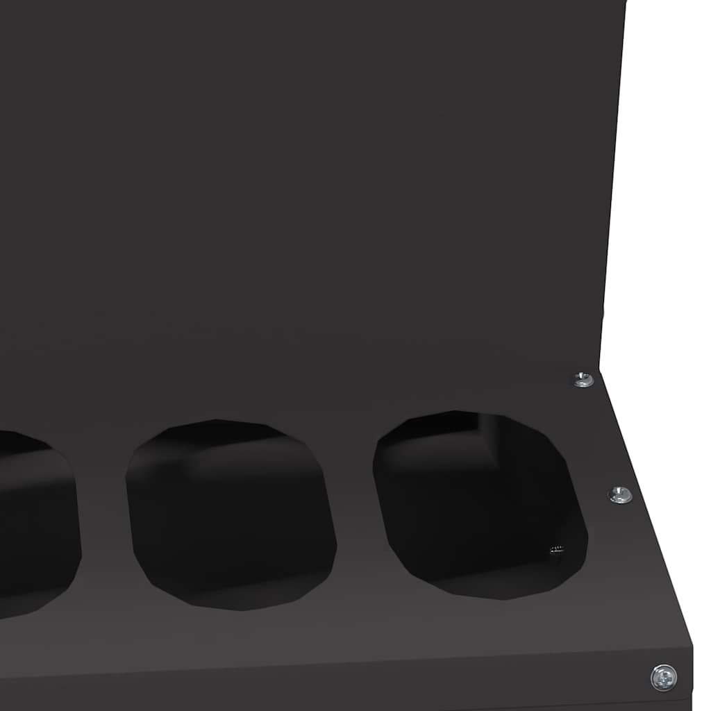 Feeder per pollo Nero 40 x 40 x 45 cm Acciaio laminato a freddo