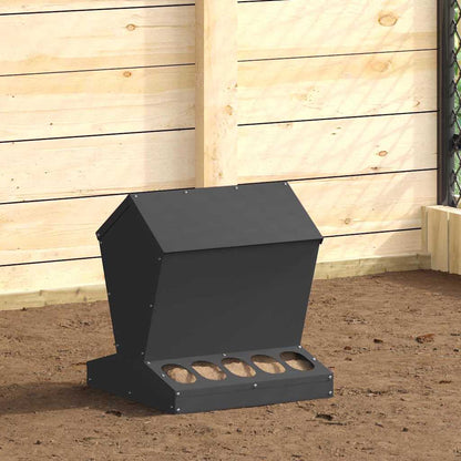 Feeder per pollo Nero 40 x 40 x 45 cm Acciaio laminato a freddo