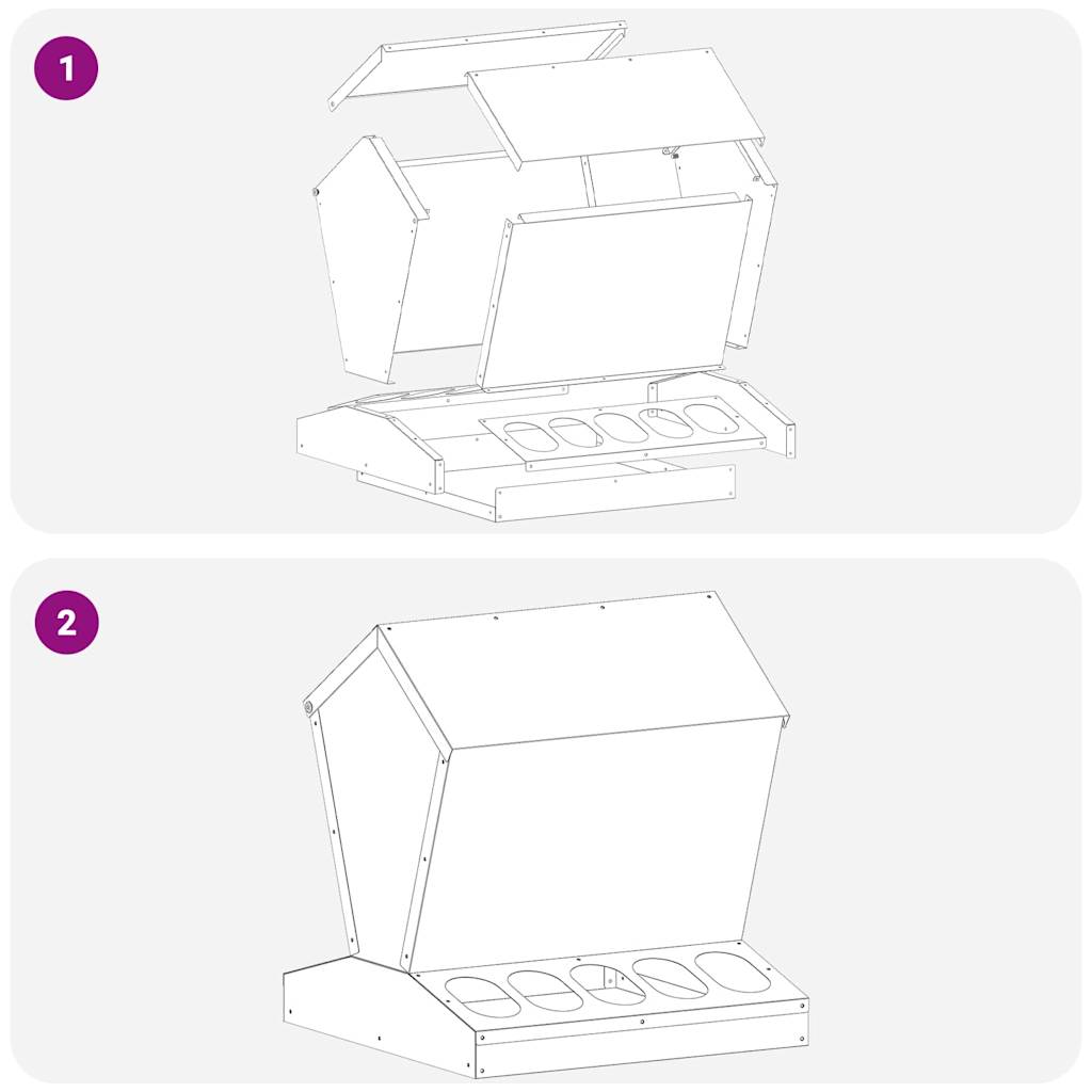 Feeder per pollo Verde oliva 40 x 40 x 45 cm
