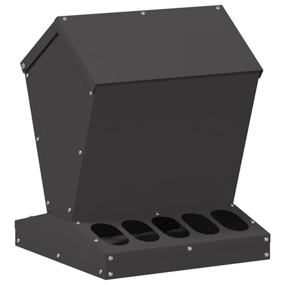 Feeder per pollo Nero 30 x 30 x 39 cm Acciaio laminato a freddo