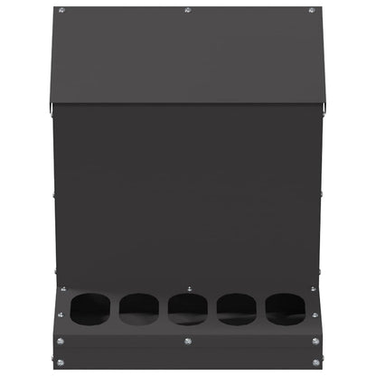 Feeder per pollo Nero 30 x 30 x 39 cm Acciaio laminato a freddo