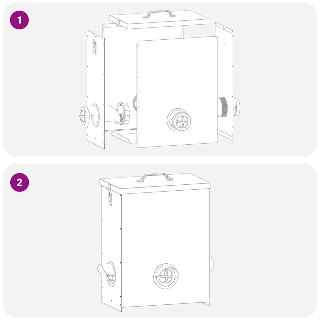 Feeder per pollo Verde oliva 32,5 x 20,5 x 43 cm