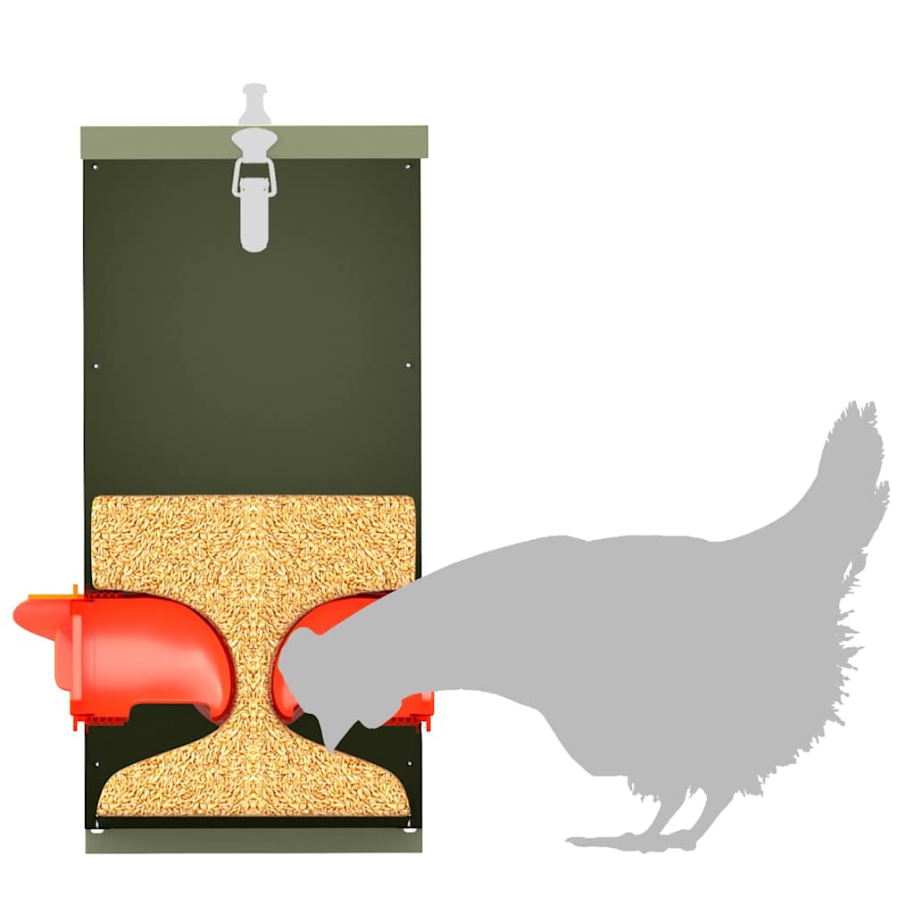 Feeder per pollo Verde oliva 32,5 x 20,5 x 43 cm