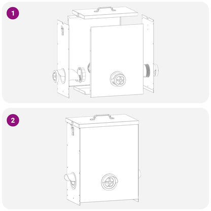 Feeder per pollo Argento 32,5 x 20,5 x 43 cm Acciaio zincato