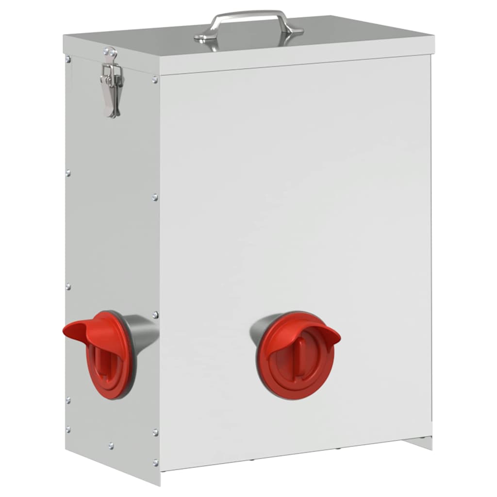 Feeder per pollo Argento 32,5 x 20,5 x 43 cm Acciaio zincato