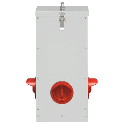 Feeder per pollo Argento 32,5 x 20,5 x 43 cm Acciaio zincato