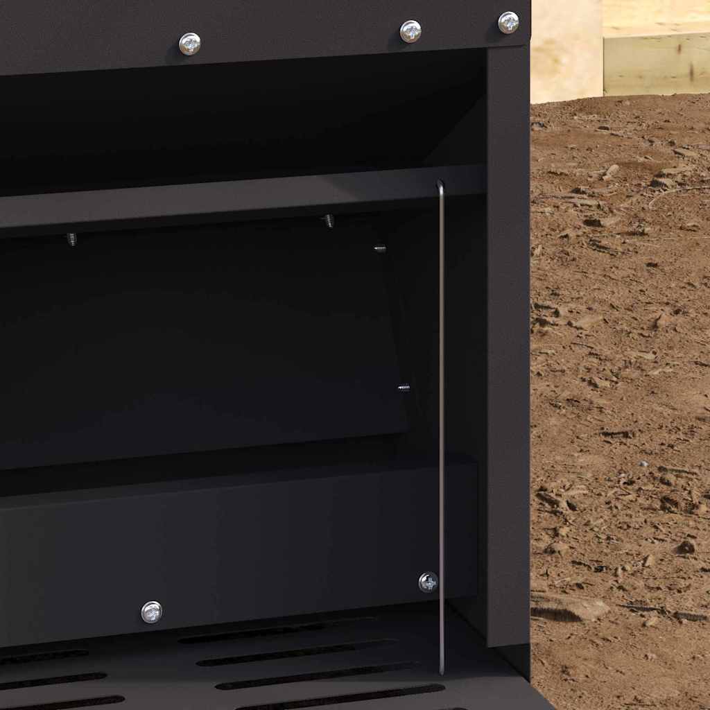 Mangiatore a Pedale per Pollo Nero 25 x 42 x 40 cm