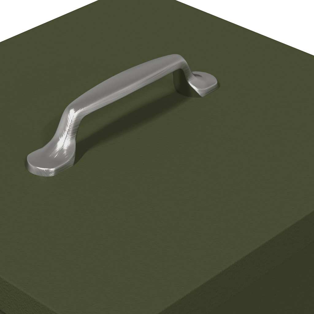 Mangiatore a Pedale per Pollo Verde oliva 25 x 42 x 40 cm