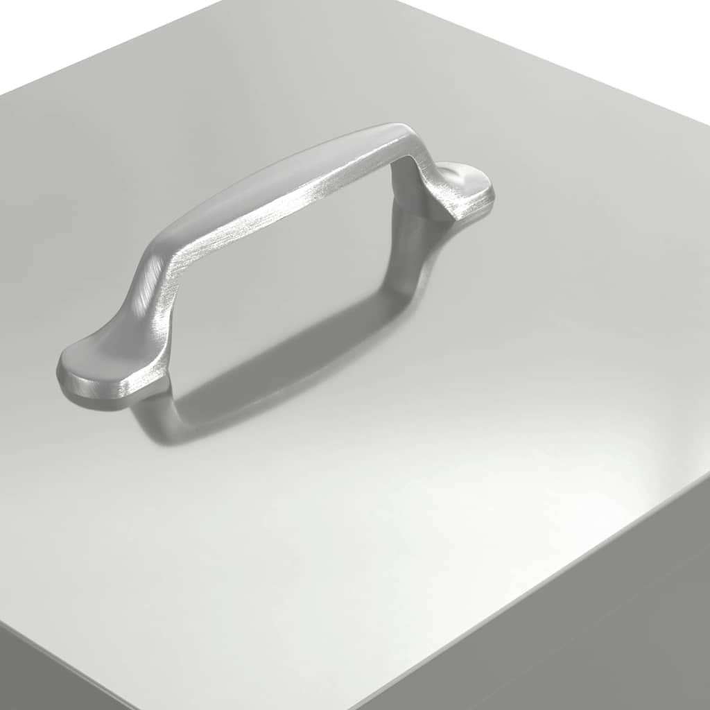 Mangiatore a Pedale per Pollo Argento 25 x 42 x 40 cm