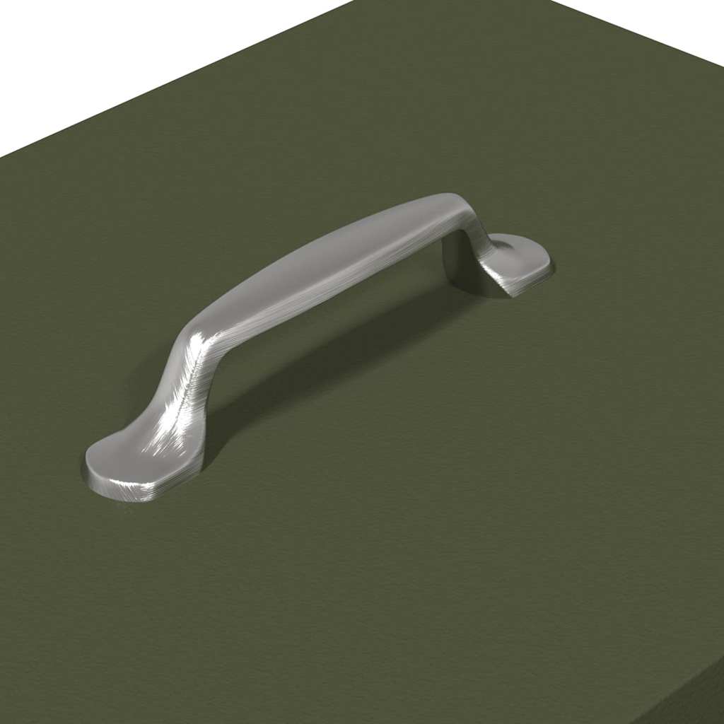 Mangiatore a Pedale per Pollo Verde oliva 25 x 42 x 40 cm