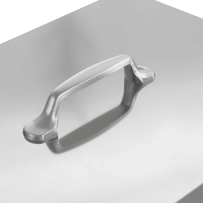 Mangiatore a Pedale per Pollo Argento 25 x 42 x 40 cm