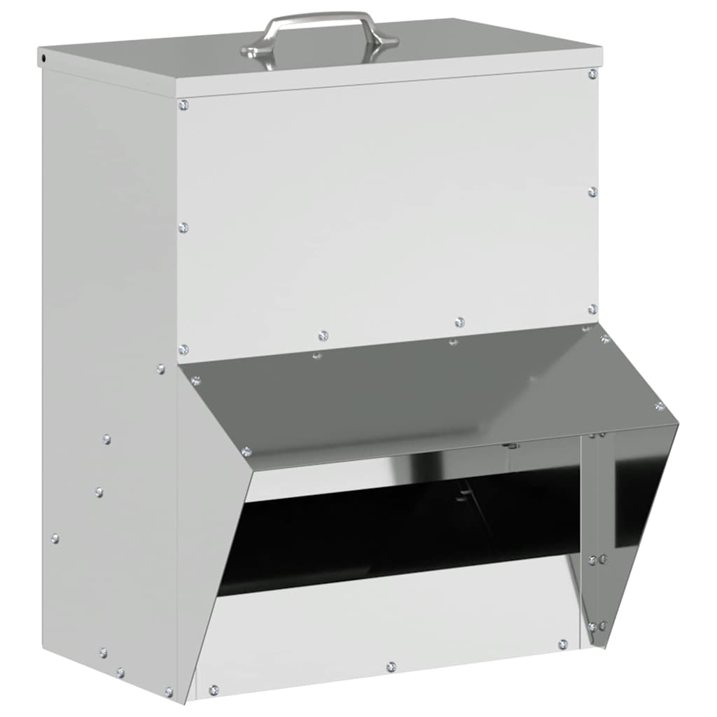 Feeder per pollo Argento 20 x 25 x 35 cm Acciaio zincato