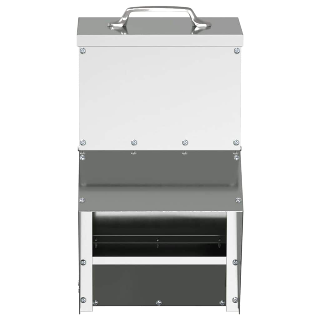 Feeder per pollo Argento 20 x 25 x 35 cm Acciaio zincato
