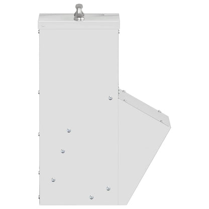 Feeder per pollo Argento 20 x 25 x 35 cm Acciaio zincato