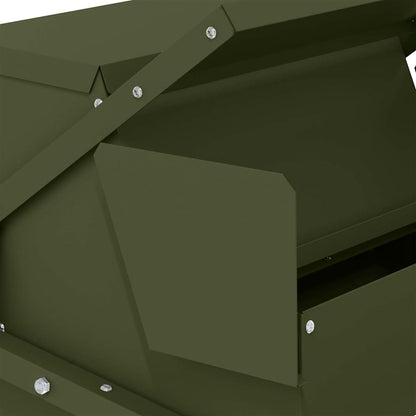 Mangiatore a Pedale per Pollo Verde oliva 50 x 40 x 29 cm