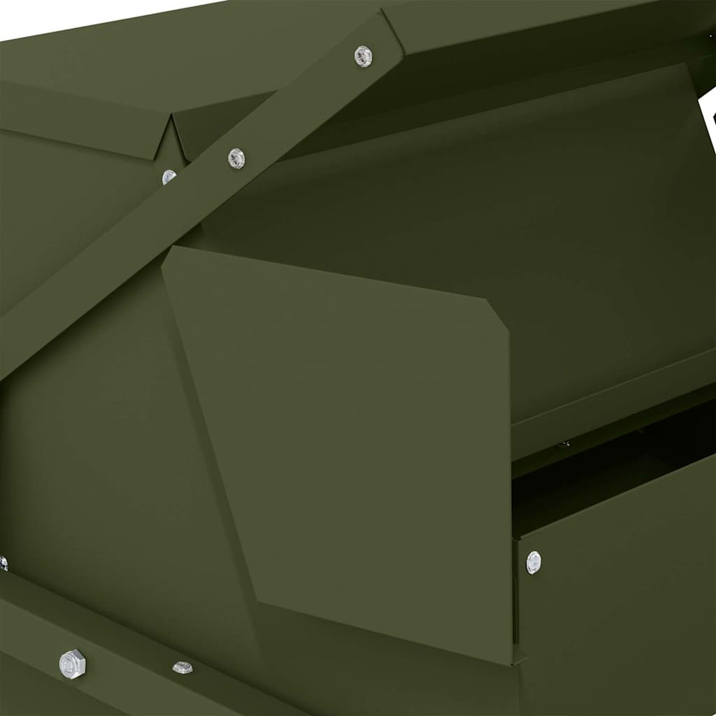 Mangiatore a Pedale per Pollo Verde oliva 50 x 40 x 29 cm | homemem39