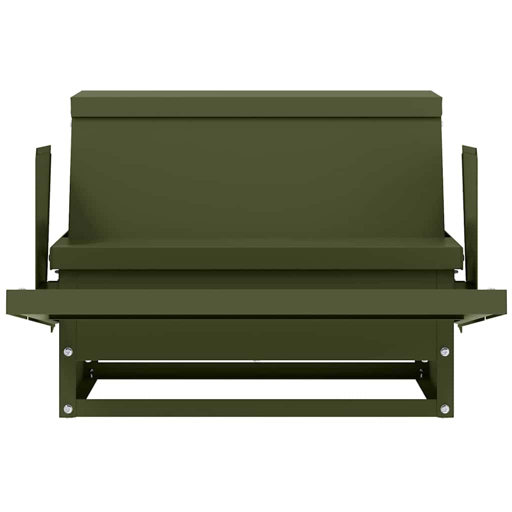 Mangiatore a Pedale per Pollo Verde oliva 50 x 40 x 29 cm