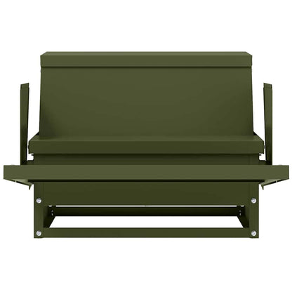 Mangiatore a Pedale per Pollo Verde oliva 50 x 40 x 29 cm