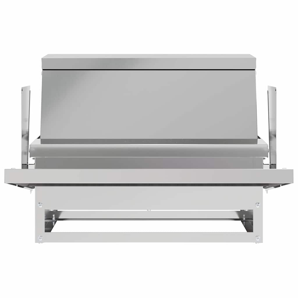 Mangiatore a Pedale per Pollo Argento 50 x 40 x 29 cm