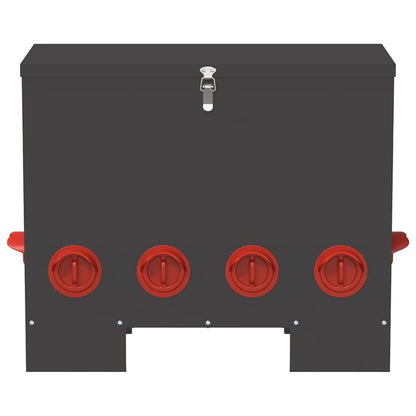 Feeder per pollo 2 pcs Nero 60.5 x 29 x 51 cm