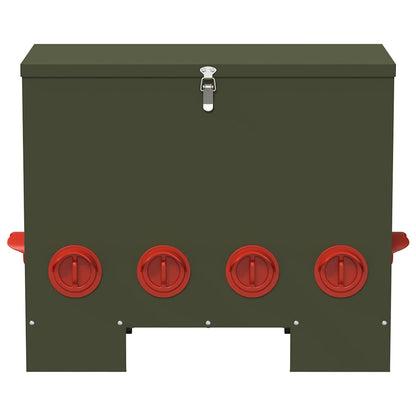 Feeder per pollo 2 pcs Verde oliva 60.5 x 29 x 51 cm