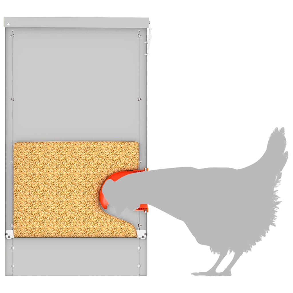Feeder per pollo 2 pcs Argento 60,5 x 29 x 51 cm
