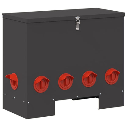 Feeder per pollo 2 pcs Nero 60.5 x 29 x 51 cm