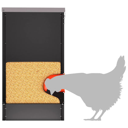 Feeder per pollo 2 pcs Nero 60.5 x 29 x 51 cm