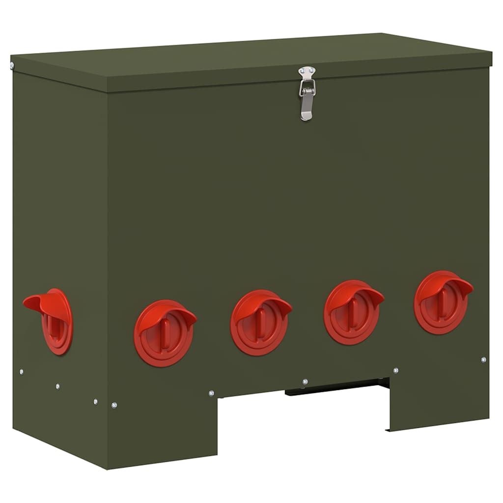 Feeder per pollo 2 pcs Verde oliva 60.5 x 29 x 51 cm