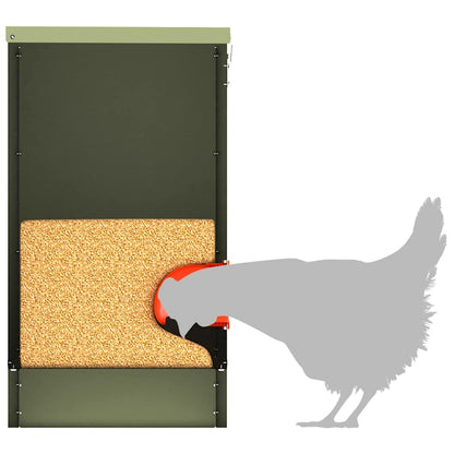Feeder per pollo 2 pcs Verde oliva 60.5 x 29 x 51 cm