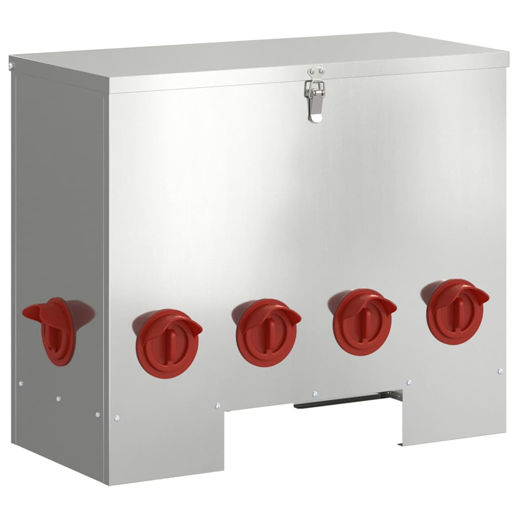 Feeder per pollo 2 pcs Argento 60.5 x 29 x 51 cm