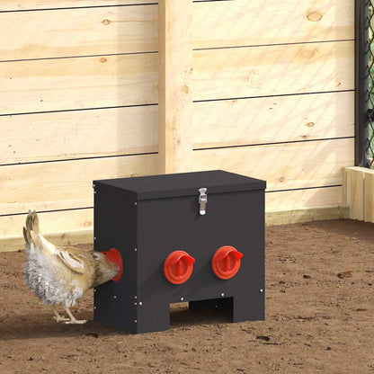 Feeder per pollo 2 pcs Nero 60.5 x 29 x 51 cm