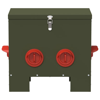 Feeder per pollo 2 pcs Verde oliva 60.5 x 29 x 51 cm